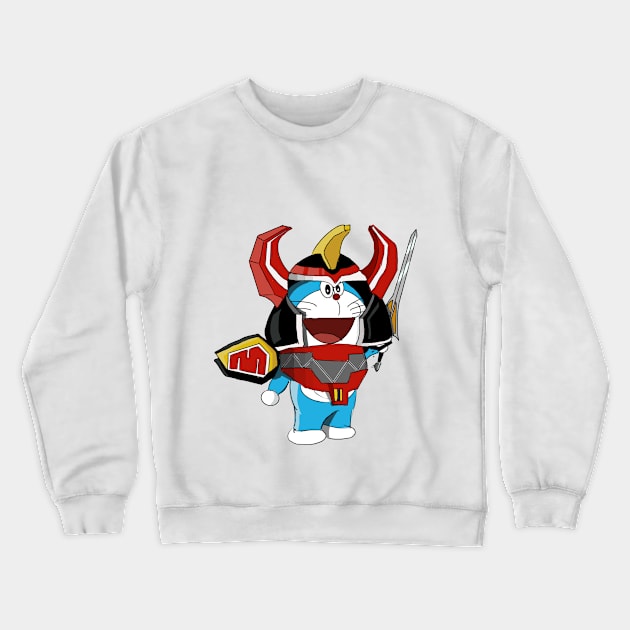 Doraemon Megazord Power Ranger Shirt Crewneck Sweatshirt by PeterCraft